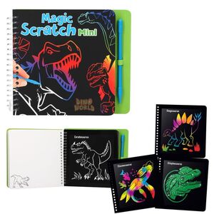 Libro Colorear Mini Magic Scratch Dino World