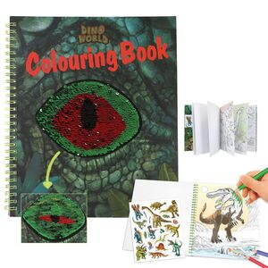 Libro de Colorear con Lentejuela Dino World