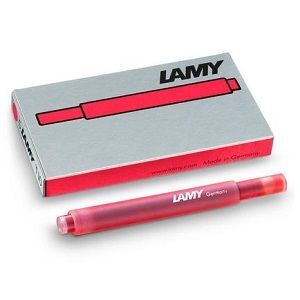 Caja Cartuchos Tinta Pluma Lamy T10 Rojo