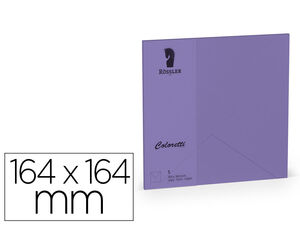 Sobre Rossler Coloretti Cuadrado Grande Color Lila 164X164Xmm Pack de 5 Unidades
