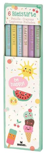 Lapices Moses Be Happy Caja 6 Colores Surtidos