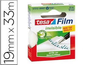 Cinta Adhesiva Tesa Film Invisible 33X19 mm Ecologica