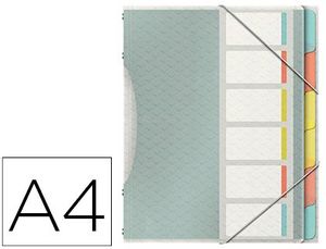 Carpeta Esselte Clasificadora Colour Ice Polipropileno Din A4 Color Transparente 6 Separadores Color