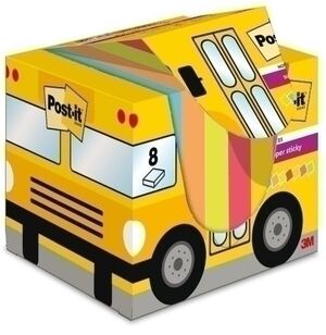 Taco Notas Post-It Pack Autobus 63,5X76 8X90 Hojas Colores Surtidos