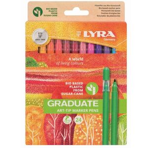 Rotulador Pincel Acuarelable Lyra Graduate Art-Tip Estuche 24 ud Colores Surtidos