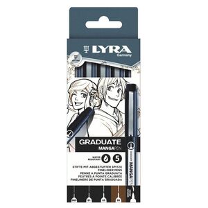 Rotuladores Tinta Pigmentada Lyra Graduate Manga Caja 5 Puntas