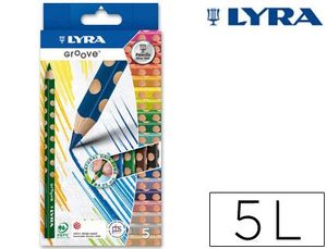 Lapices Lyra Groove Triangular 4,25 mm Caja 5 Colores Surtidos