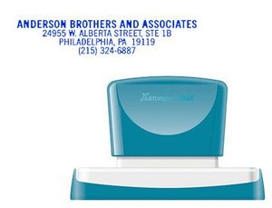 Sello X'stamper Quix Personalizable Color Azul Medidas 16X83 mm Q-26