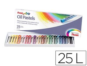 Lapices Pentel Oil Pastel Caja de 25 Colores Surtidos