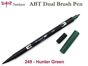 Rotulador Tombow Doble Punta Pincel Verde Hunter Dual Brush 249