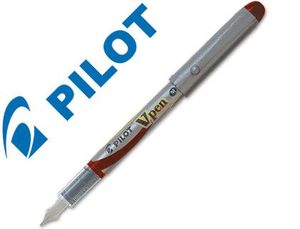 Pluma Desechable Pilot V-Pen Silver Rojo