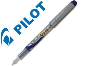 Pluma Desechable Pilot V-Pen Silver Azul