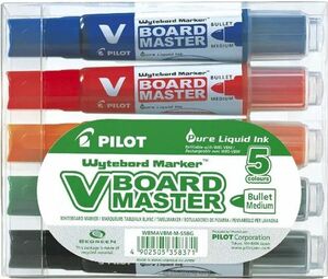 Rotulador Pizarra Pilot V Board Master Bolsa 5 Colores Surtidos