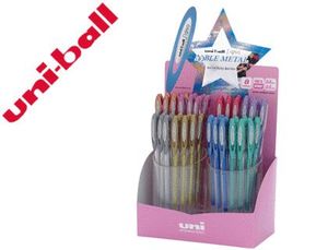 Boligrafo Uni Ball Um-120 Signo 0,7 mm Tinta Gel Expositor de 48 Colores Metalizados