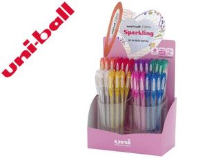 Boligrafo Uni Ball Um-120 Signo 0,7 mm Tinta Gel Expositor de 48 Colores con Purpurina