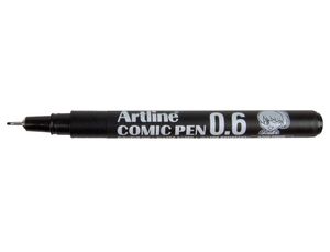 Rotulador Artline Calibrado Micrometrico Negro Comic Pen Ek-286 Punta Poliacetal 0,6 mm Resistente a