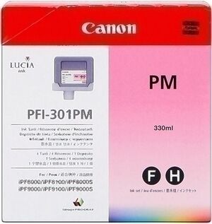 Cartucho Inkjet Canon Pfi-301Pm Imageprograf Ipf8000/ipf8000S/ipf9000 Magenta Pigmentado 330 Ml. (1491B001Aa)