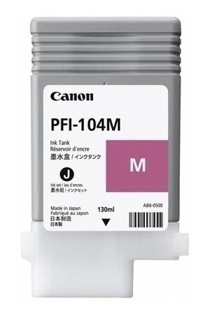 Cons. Plotter Canon Pfi-104M Ipf650/ipf655/ipf750/ipf755/ipf760/ipf765 Dep. tint. magenta (130 Ml) (3631B001Aa)