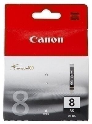 Cartucho Inkjet Canon Cli8Bk Dep. tint. negra Ip4000/5000/6000 (0620B001Aa)