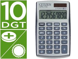 Calculadora Citizen Bolsillo Cpc-110 10 Digitos 105X64X10 mm