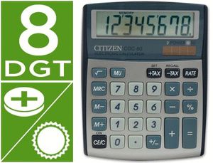 Calculadora Citizen Sobremesa Cdc-80 8 Digitos Plata