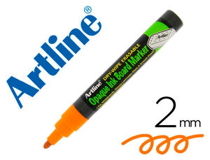 Rotulador Artline Pizarra Epd-4 Color Naranja Fluorescente Opaque Ink Board Punta Redonda 2 mm