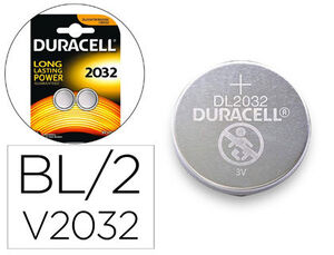 Pila Duracell Alcalina Boton Cr2032 Blister 2 Unidades