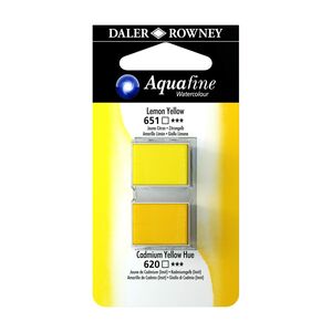 Set 2 Medios Acuarela Daler Rowney Aquafine Water Colour Amarillo Limon/amarillo de Cadmio