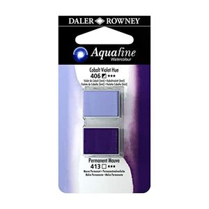 Set 2 Medios Acuarela Daler Rowney Aquafine Water Colour Violeta Cobalto/malva Permanente