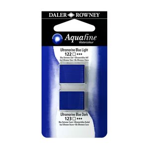 Set 2 Medios Acuarela Daler Rowney Aquafine Water Colour Azul Ultra Claro/ultra Oscuro