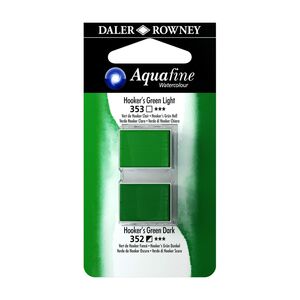 Set 2 Medios Acuarela Daler Rowney Aquafine Water Colour Verde Hooker Cla/verde Hooker Oscuro