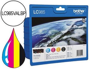 Ink-Jet Brother Lc-985Val 4 Colores Value Pack Negro/cian/magenta/amarillo Dcp-J315W