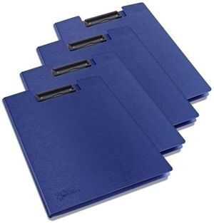 Carpeta con Pinza Portablock A4 Azul Pack de 4