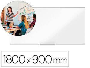Pizarra Blanca Nobo Ip Pro Acero Vitrificado Magnetico 1800X900 mm