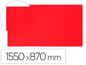 Tablero de Anuncios Nobo Impression Pro Fieltro Rojo Formato Panoramico 70 1550X870 mm
