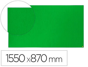 Tablero de Anuncios Nobo Impression Pro Fieltro Verde Formato Panoramico 70 1550X870 mm