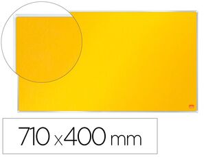 Tablero de Anuncios Nobo Impression Pro Fieltro Amarillo Formato Panoramico 32\