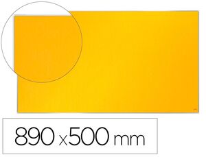 Tablero de Anuncios Nobo Impression Pro Fieltro Amarillo Formato Panoramico 40 890X500 mm