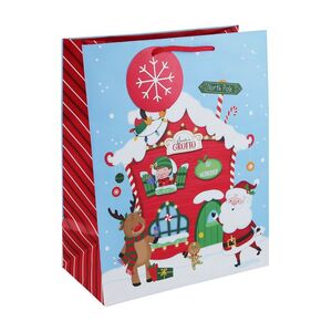 Bolsa Regalo Navidad Chalet Noel 26,5 X 14 X 33 cm