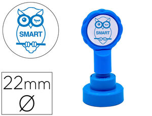 Sello Artline Emoticono Inteligente Color Azul 22 mm Diametro