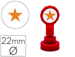 Sello Artline Emoticono Estrella Color Oro 22 mm Diametro