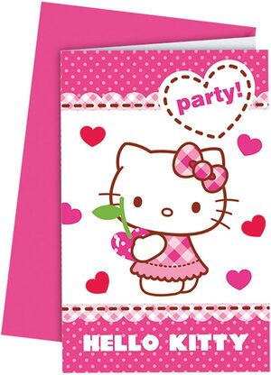 Invitaciones Hello Kitty Paquete 6 uds.