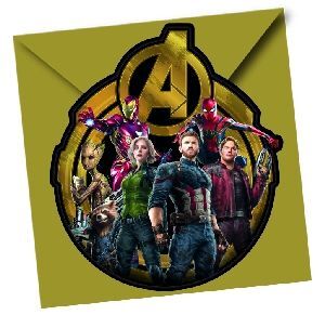 Blister 6 Invitaciones Forma Avengers Infinity War