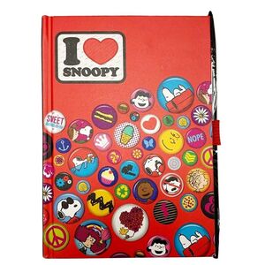 Cuaderno Rayado A6 Snoopy Rojo + Boligrafo