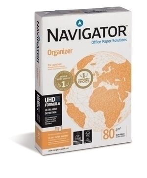 Papel A4 Navigator 80G 500H 4 Taladros Organizer