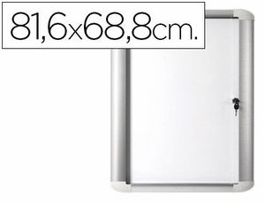 Vitrina de Anuncio Bi-Office Magnetica 816X688 mm para Exterior con Marco de Aluminio y Cerradura