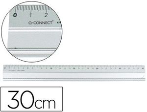 Regla Metalica Q-Connect Aluminio 30 cm