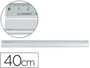 Regla Metalica Q-Connect Aluminio 40 cm