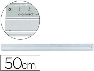 Regla Metalica Q-Connect Aluminio 50 cm