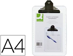 Portanotas Q-Connect Plastico Transparente A4 4 mm